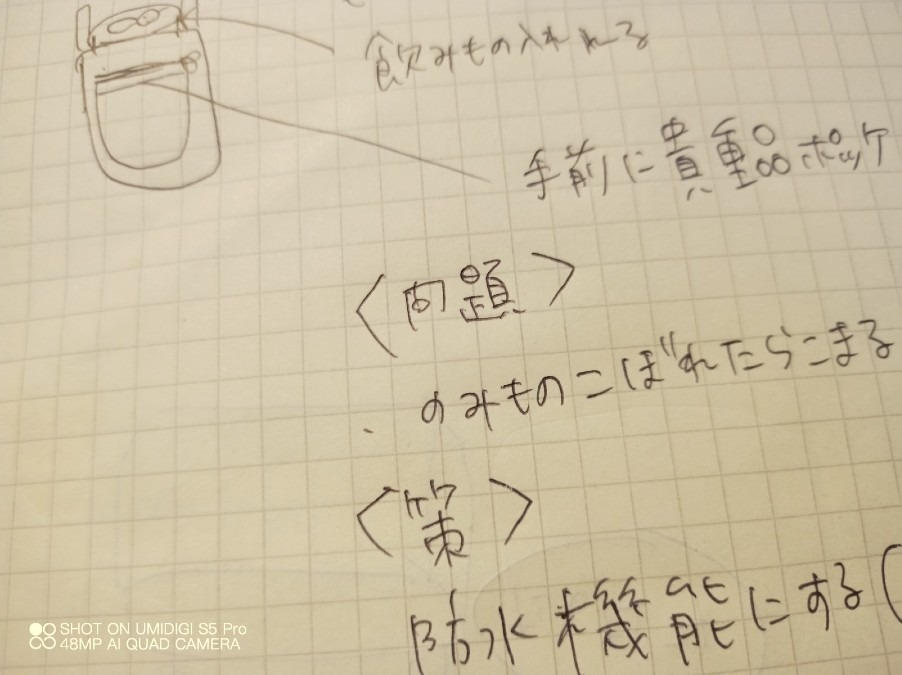 ドリンクホルダーにしたら取り外して単品で使いやすいポーチになるかな?